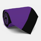 Lila und schwarzer Streifen Krawatte (Gerollt)