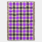 Lila und schwarzer Tartan Kariert Decke (Vorderseite Vertikal)