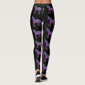 LILA UND SCHWARZER UNICORN LEGGINGS (Rückseite)