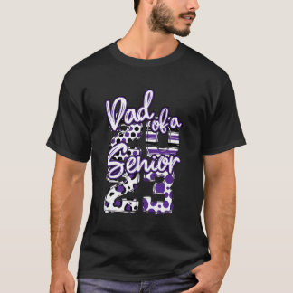 Lila und schwarzer Vater eines Senior 2023 zurück T-Shirt