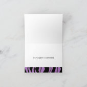 Lila und schwarzer Zebrastreifen Vielen Dank Dankeskarte (Innenseite)