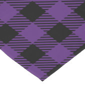 Lila und schwarzes Buffalo-Kariertes Muster Kurzer Tischläufer (Ecke)