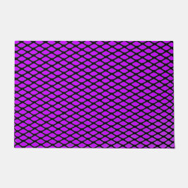 Lila und schwarzes Design Fußmatte