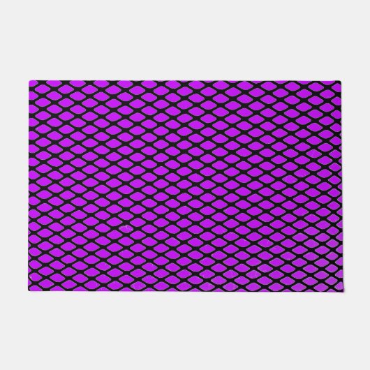 Lila und schwarzes Design Fußmatte (Vorderseite)