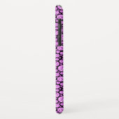 Lila und schwarzes Diamant-Blendmuster Case-Mate iPhone Hülle (Hinten/Links)