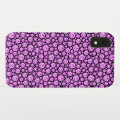 Lila und schwarzes Diamant-Blendmuster Case-Mate iPhone Hülle (Rückseite (Horizontal))