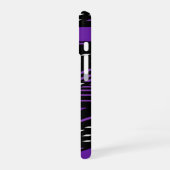 Lila und schwarzes Gemustertes iPhone 16 Mobile Fa Hülle (Linke Seite)