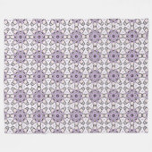 Lila und schwarzes geometrisches Muster Fleecedecke (Vorderseite (Horizontal))