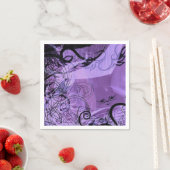 Lila und schwarzes Goth Muster Napkins Serviette (Beispiel)