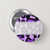 Lila und schwarzes Leopard-Druck-Muster Button (Vorne & Hinten)