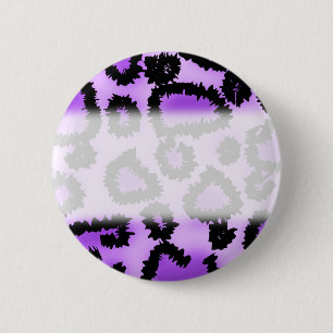 Lila und schwarzes Leopard-Druck-Muster Button