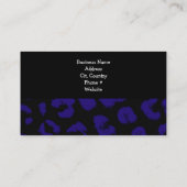 Lila und schwarzes Leopard-Muster Visitenkarte (Rückseite)