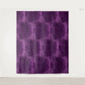 Lila und schwarzes Mandala-Wandband Wandteppich (Vorderseite)