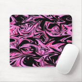 Lila und schwarzes Marmormuster, Mousepad (Mit Mouse)