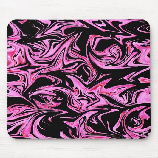 Lila und schwarzes Marmormuster, Mousepad (Vorne)
