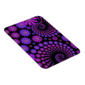 Lila und schwarzes Muster Magnet (Rechte Seite)