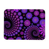 Lila und schwarzes Muster Magnet (Horizontal)
