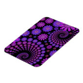 Lila und schwarzes Muster Magnet (Linke Seite)