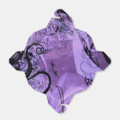 Lila und schwarzes Muster - "Take Out" Box Geschenkschachtel (Ungefaltet)