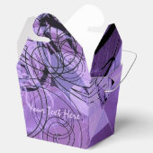 Lila und schwarzes Muster - "Take Out" Box Geschenkschachtel (Geöffnet)