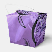 Lila und schwarzes Muster - "Take Out" Box Geschenkschachtel (Rückseite)