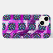 Lila und schwarzes mystisches Mandala Case-Mate iPhone Hülle (Rückseite (Horizontal))