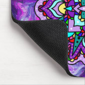 Lila und schwarzes mystisches Mandala Mousepad (Ecke)