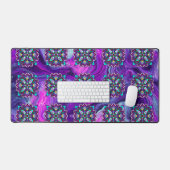 Lila und schwarzes mystisches Mandala Schreibtischunterlage (Tastatur & Maus)