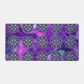 Lila und schwarzes mystisches Mandala Schreibtischunterlage (Vorderseite)