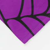 lila und schwarzes Spinnennetz Halloween goth Fleecedecke (Ecke)