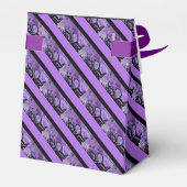Lila und schwarzes Streifenmuster - Bevorzugungsfe Geschenkschachtel (Rückseite)
