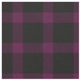Lila und schwarzes Tartan-Kariertes Muster Stoff