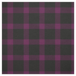 Lila und schwarzes Tartan-Kariertes Muster Stoff