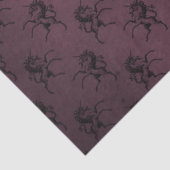 Lila und schwarzes Unicorn-Seidenpapier Seidenpapier (Detail)