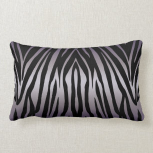 Lila und schwarzes Zebra-Streifenkissen Lendenkissen