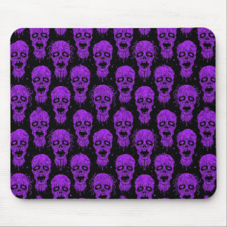 Lila und schwarzes Zombie-Apokalypse-Muster Mousepad