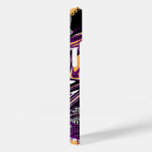 Lila und schwarzes ZuckerkulturHalloween Case-Mate iPhone Hülle (Rückseite / Rechts)