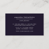 Lila und silber Agate Visitenkarte (Rückseite)