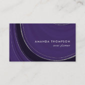 Lila und silber Agate Visitenkarte (Vorderseite)