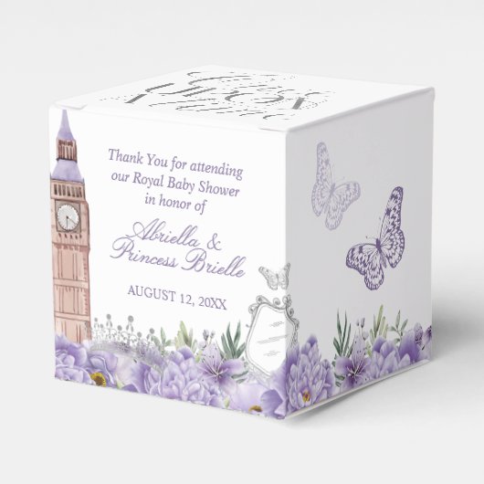 Lila und silber einmal auf Zeitdrucke Geschenkschachtel (Vorderseite)