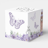 Lila und silber einmal auf Zeitdrucke Geschenkschachtel (Rückseite)