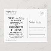 Lila und silber Glitzer - Save the Date Ankündigungspostkarte (Rückseite)