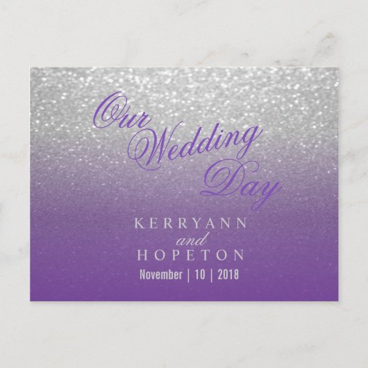 Lila und silber Glitzer - UAWG Postkarte (Vorderseite)