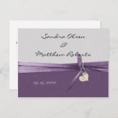 Lila und silber Save the Date Ankündigungspostkarte (Vorne/Hinten)