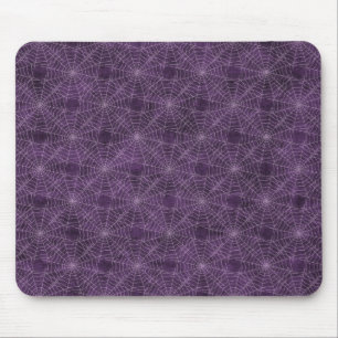 Lila und Silber Spinnennetz-Gotik-Muster Mousepad