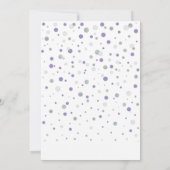 Lila- und Silberballons | Es ist eine Mädchen-Baby Einladung (Rückseite)