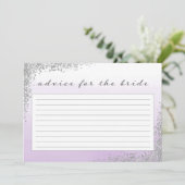Lila und Silberberatung für die Bride Card Einladung (Stehend Vorderseite)