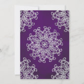 LILA UND SILBERE INDISCHE STILBREITEINLADUNG EINLADUNG (Rückseite)