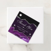 Lila und silberer Glitzer Marble Agate Wedding Geschenkanhänger (Beispiel)