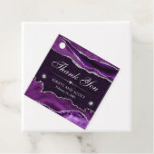 Lila und silberer Glitzer Marble Agate Wedding Geschenkanhänger (Beispiel)
